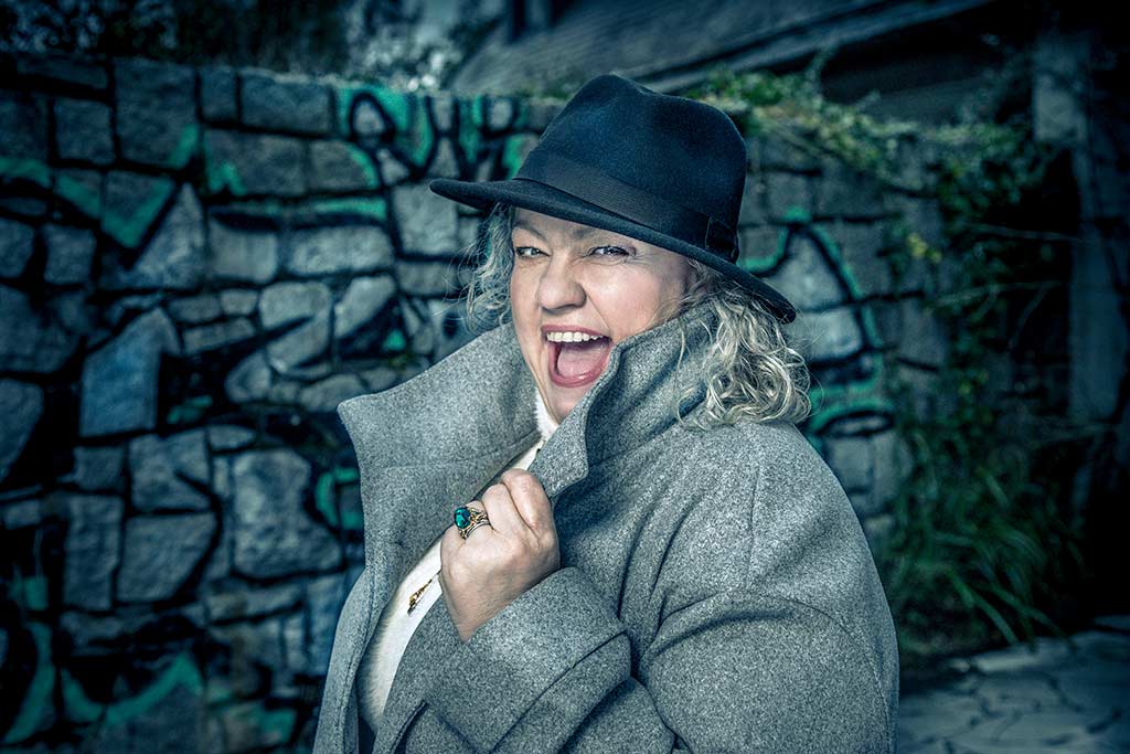 Kaz Hawkins hat and overcoat