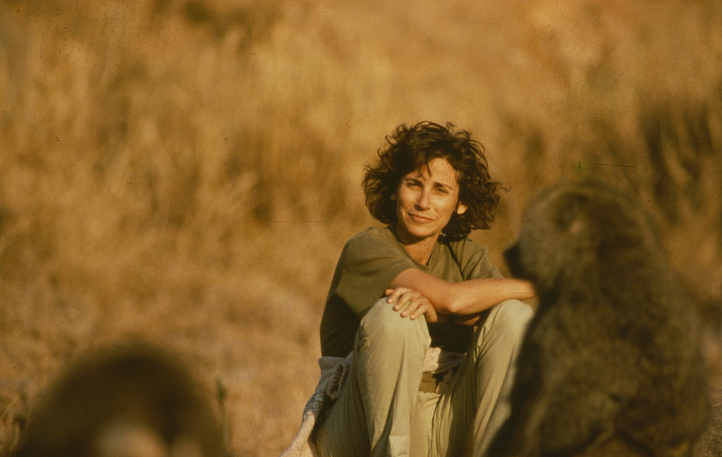 Dr. Shirley C. Strum with baboons