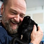 Tim Woodward with dog