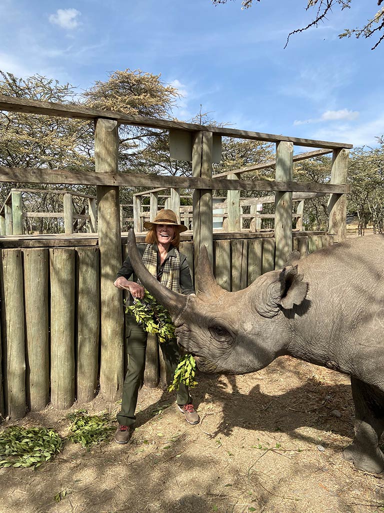 Stefanie Powers with Rhino